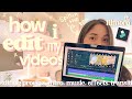 How i edit my youtubes aesthetic intro editing process fonts effects  ft filmora