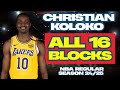 Christian Koloko ALL 16 BLOCKS In The 24 25 NBA Regular Season For Los Angeles Lakers Christian Koloko ALL 16 BLOCKS In The 24 25 NBA Regular Season For Los Angeles Lakers