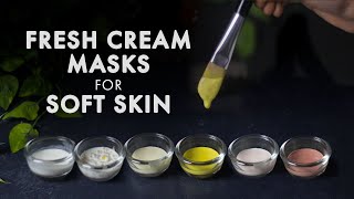 6 Fresh Cream Masks For Glowing, Brighter, Dewy, Nourished, Shining Skin in Winters. Spa at Home