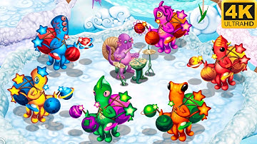 Prismatic Shellbeat - all versions (My Singing Monsters: Dawn Of Fire) 4k