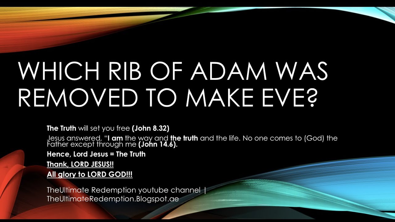 Which Rib of Adam was removed to make Eve - YouTube