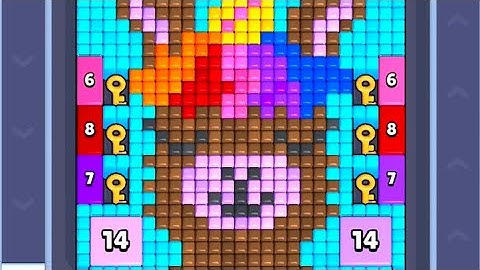 Pixel flow level 44 hard level Walkthrough Solution 