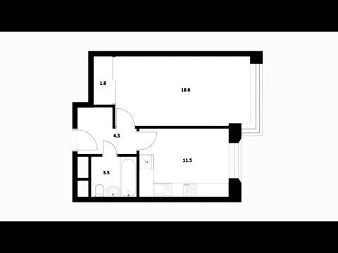 1-комнатная квартира у
