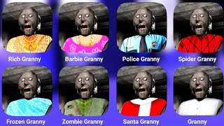 Granny All New Mods || Rich Granny | Frozen Granny | Police Granny | Spider | Barbie Granny | Zombie