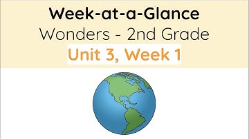 Unit 3, Week 1 - Wonders 2nd Grade - Week at a Glance