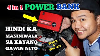 Ang Lupit nito! Car Jump Starter na, Pambomba pa, Power Bank and Flash Light pa!