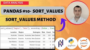 PYTHON PANDAS TUTORIAL #10 - SORT_VALUES METHOD IN PANDAS