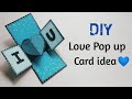 DIY simple love pop up card || scrapbook idea #diy #craft #popupcard #scrapbook