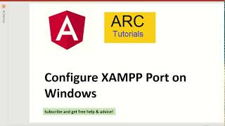 configure xampp port on windows os | change apache php port xampp | arc tutorials