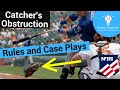 Catchers obstruction  baseball rules and case plays