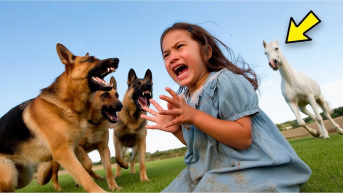 HOMBRE RICO SOLTÓ 3 PERROS HAMBRIENTOS CONTRA su HIJASTRA POBRE, pero el CABALLO lo vio todo y... - YouTube