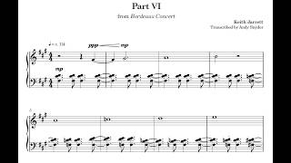 Keith Jarrett – Bordeaux Concert, Part VI - Transcription News