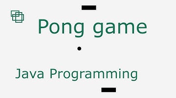 Pong game in Java - part 1