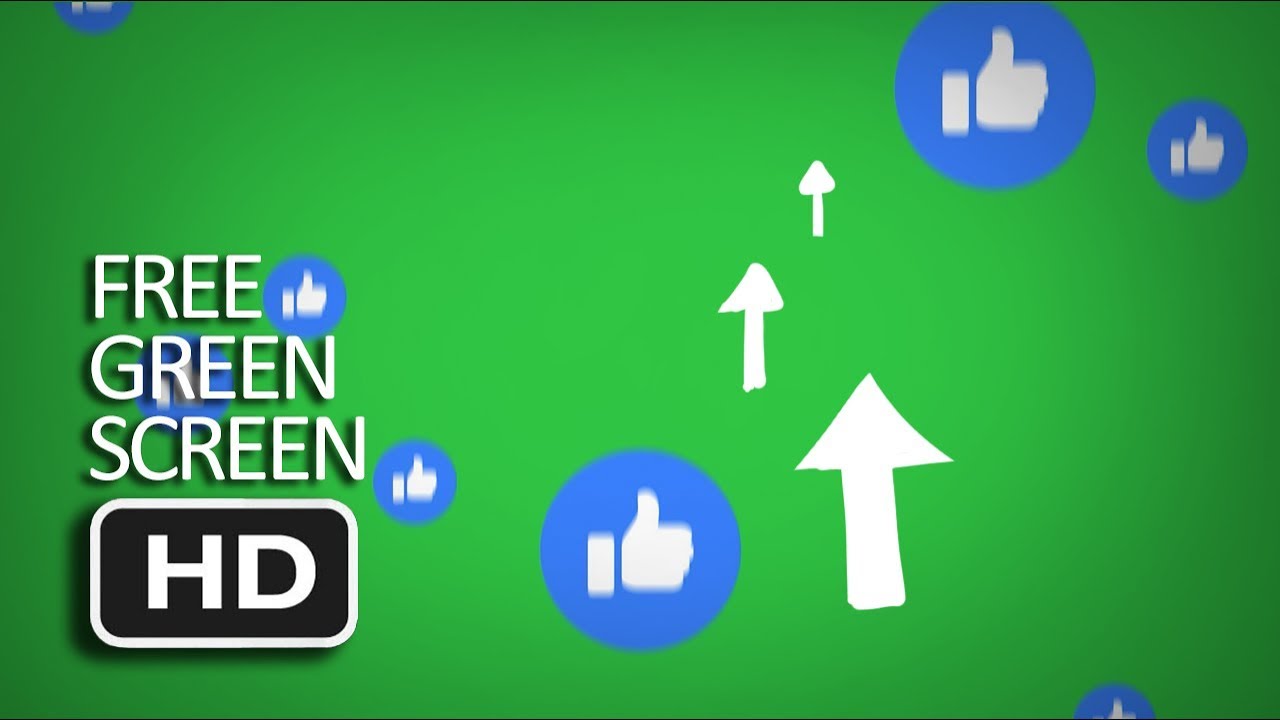 Free Green Screen - Facebook Reaction Like Floating - YouTube