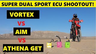 Super  DUAL SPORT ECU Shootout | Vortex  vs  AiM vs Athena GET | 450RL