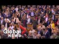 European Parliament members sing 'Auld Lang Syne' after ratifying U.K. Brexit deal