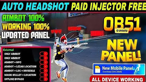 FREE FIRE HACK OB51 AUTO HEADSHOT MOD MENU PANEL🔥 PANEL UPDATED ALL SERVER WORKING 🔥 ANTI BAN#ffhack