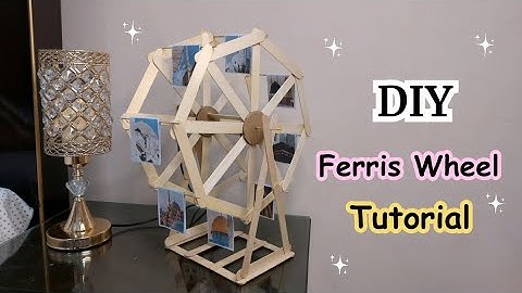 DIY Popsicle Stick Ferris Wheel: A Fun Photo Display Project! @crafteroz