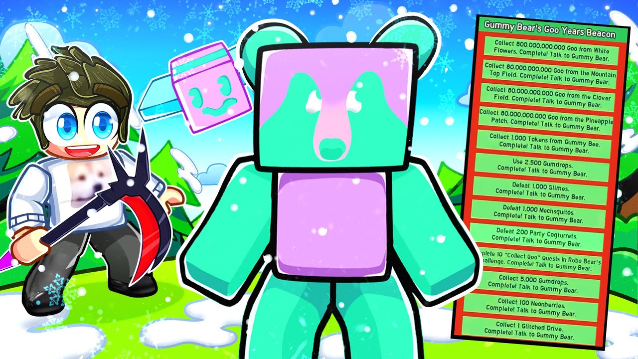 Completing Gummy Bear's Beesmas Quest Caused me pain and suffering.. (Bee Swarm Simulator)