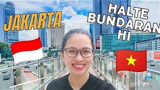 [4K] FIRST TIME in Halte BUNDARAN HI JAKARTA (Indo sub) || Du lịch Indonesia