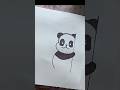 🐼easy panda drawing step by step 😀💞||#shots #drawing #easydrawing