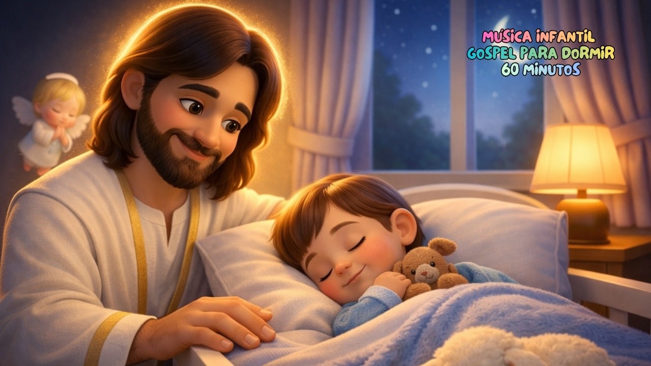 1 Hora de Canções de Jesus para Dormir | Louvor Infantil | Música de Ninar Gospel | 60 Minutos