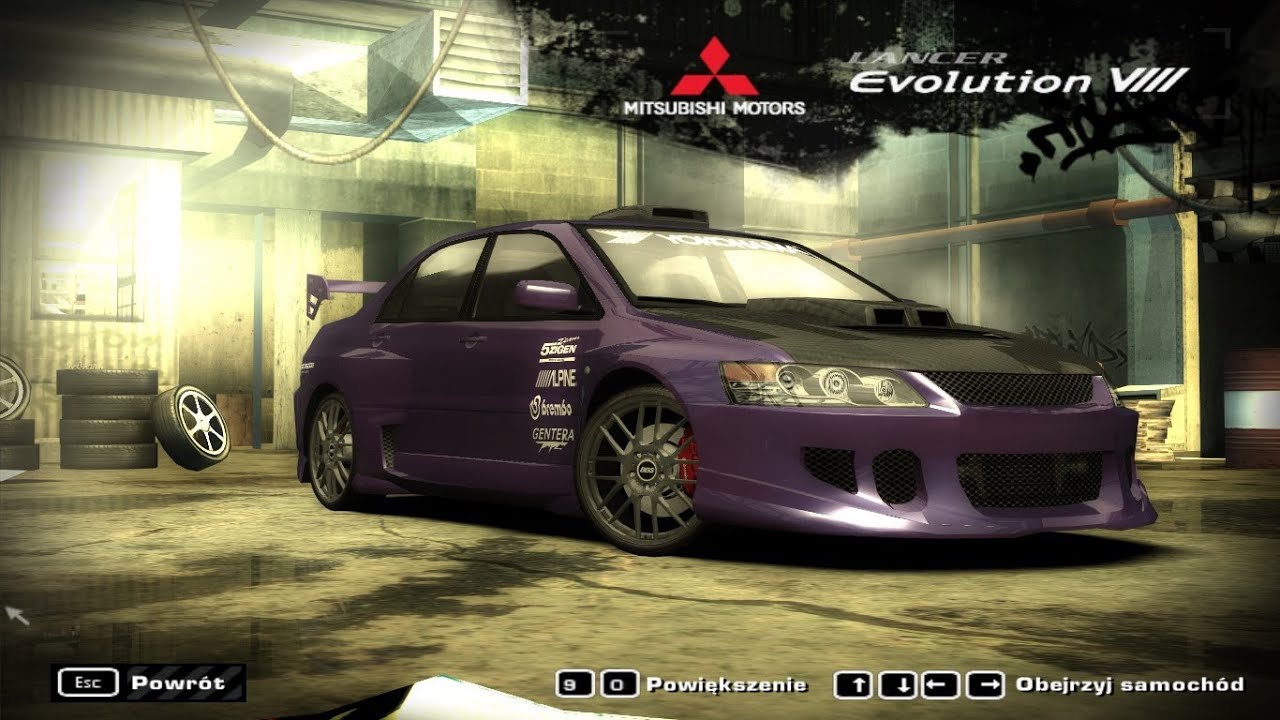 NFS Most Wanted Mitsubishi Lancer Evolution VIII Car Test YouTube