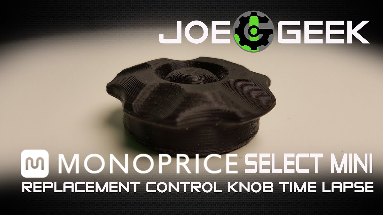 Monoprice Mini Replacement Knob Time Lapse 3D Print - YouTube