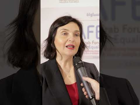 مهى يحيى خلال المنتدى العربي الثالث من أجل المساواة