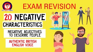 20 Negative Characteristics to Describe People | Exam preparation | IELTS | TOEFL | FCE | CAE