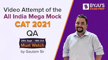 AIM CAT 2021 | Mock Attempt of Quant | Gautam Bawa | BYJU