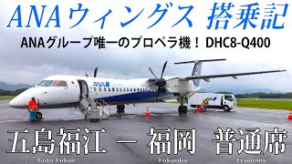 ANA Group's only propeller aircraft!] ANA Wings DHC8-Q400 Flight