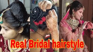 Real bridal hairstyle for beginners, Beautiful bridal juda hairstyle