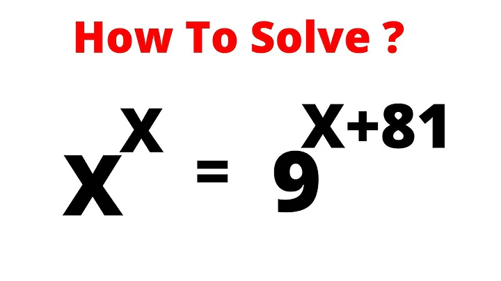 A Nice Math Olympiad Problem X^x=9^x+81 | Fast Method.