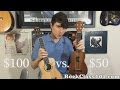 $50 Soprano Ukulele vs $100 Concert Ukulele