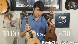 $50 Soprano Ukulele vs $100 Concert Ukulele