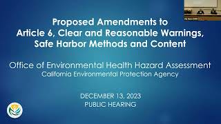 Public Hearing on Proposed Amendments to Article 6  - December 13, 2023
