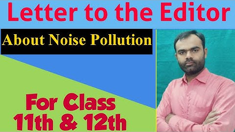 Letter to the Editor, Times of India about Noise Pollution by Manvendra Yadav Sir