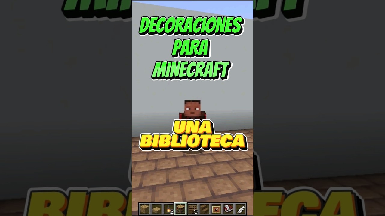 DECORACIONES PARA MINECRAFT (una biblioteca) #minecraft #decoration