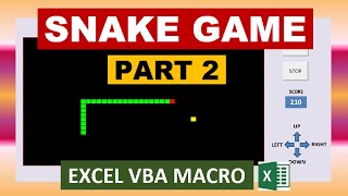 Excel Snake Game VBA Macro (Advanced) Part 2/2 screenshot 3