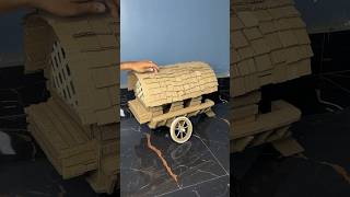 Miniature Caravan Diy Idea Cardboard Wagon Craft