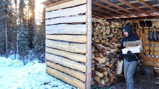 Staying Warm at the Cabin | Winter Day Living in Alaska