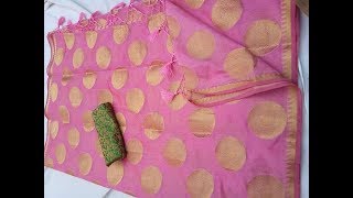 Cotton silk patola over all zari circle woven with contrast screenshot 4
