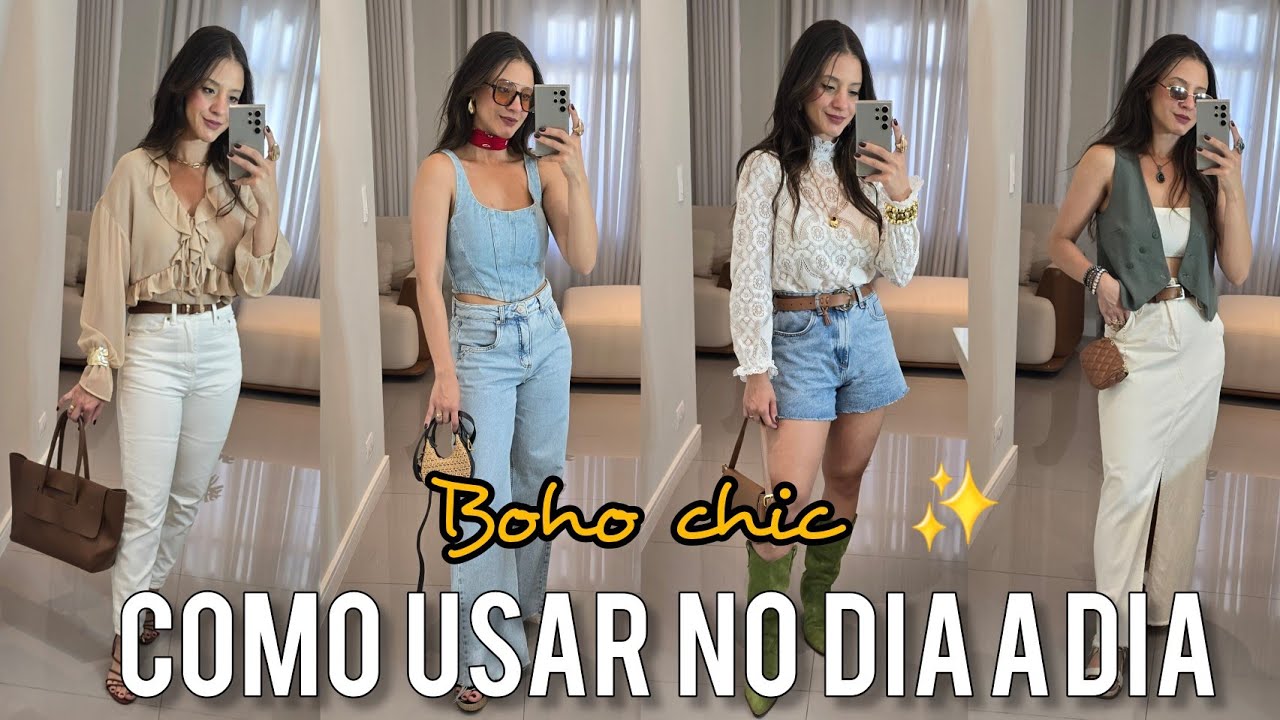Como usar a tendência boho chic no dia dia sem parecer personagem e com ...