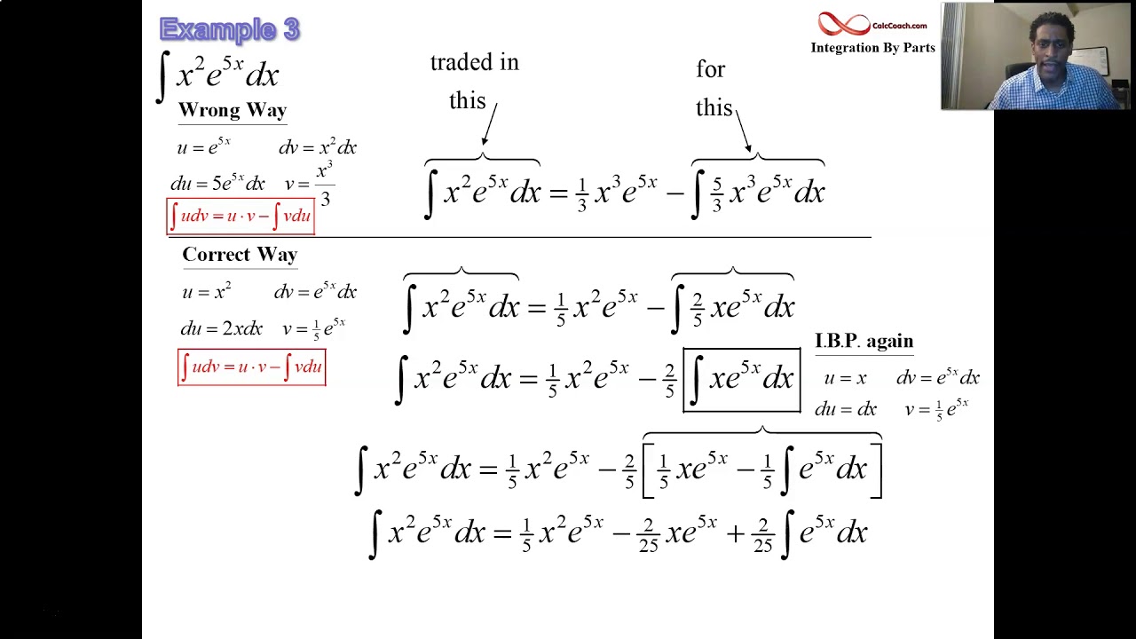 Integration By Parts Example 3 YouTube