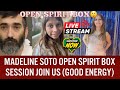 Madeline soto open spirit box session warning its loud  live stream