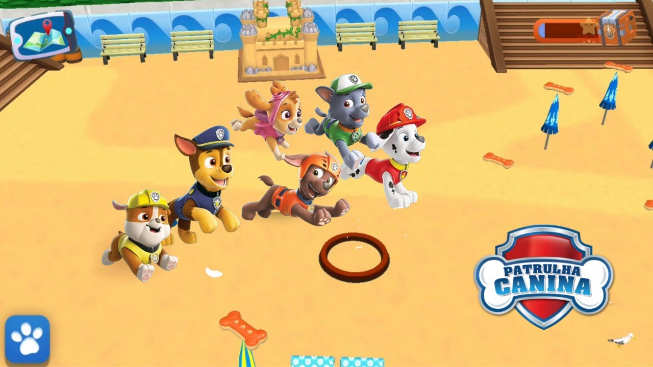 PATRULHA CANINA Mundo do Resgate  - Na Praia Com os Filhotes