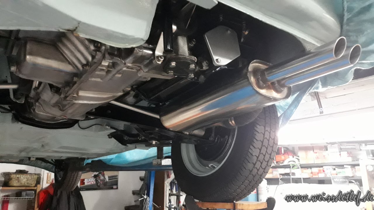 Fiat 500 Giardiniera Kombi Edelstahl Sport Auspuff