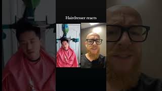 Hairdresser reacts to a robot haircut