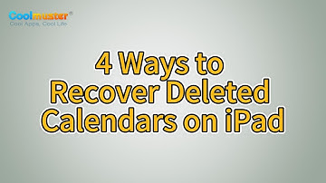 How to Recover Deleted/Lost Calendars on iPad? [Full Guide]